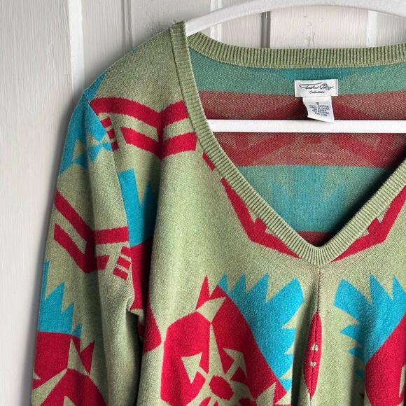 Tasha Polizzi Southwestern Poncho Fringe Sweater - Picture 4 of 7